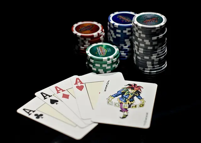 Chips and cards on LIVE casino