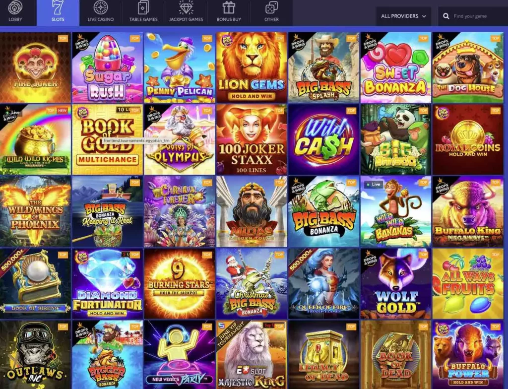 Euslot Casino Game Selection Lobby