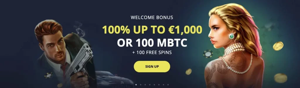 Welcome Bonus 100% up to 1,000 EUR/1,000 USD + 100 free spins Goldenstar Casino.