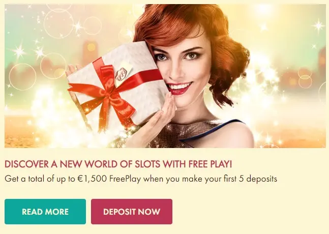 Welcome package first 5 deposits get up to €1,500 in total on 777 casino