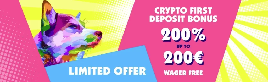 Hazcasino crypto welcome bonus for first deposit 200% up to 200€.