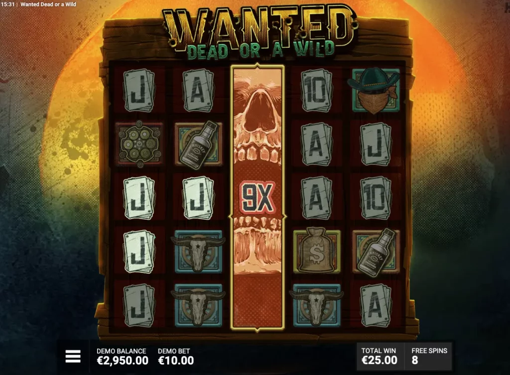 بمضاعفات 9 WILD واربح رموز Wanted Dead or a Wild ماكينة مقامرة