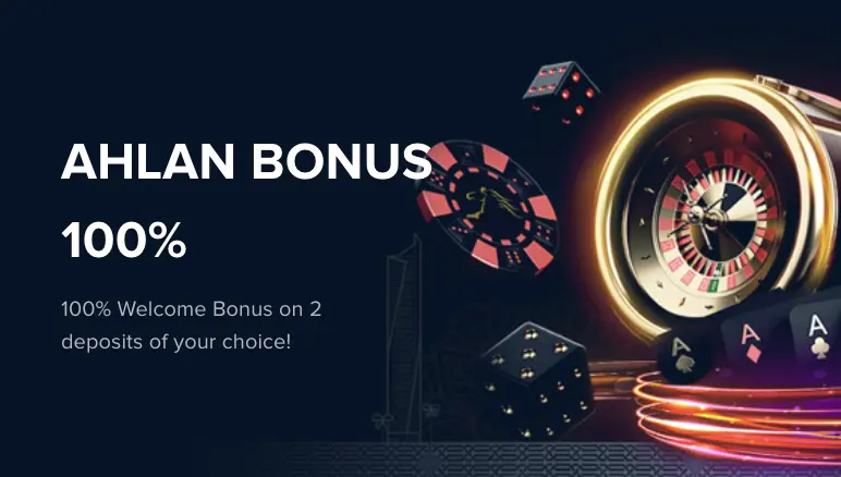 AHLAN 100% VIP Arab Club Casino Welcome bonus up to $1,000.