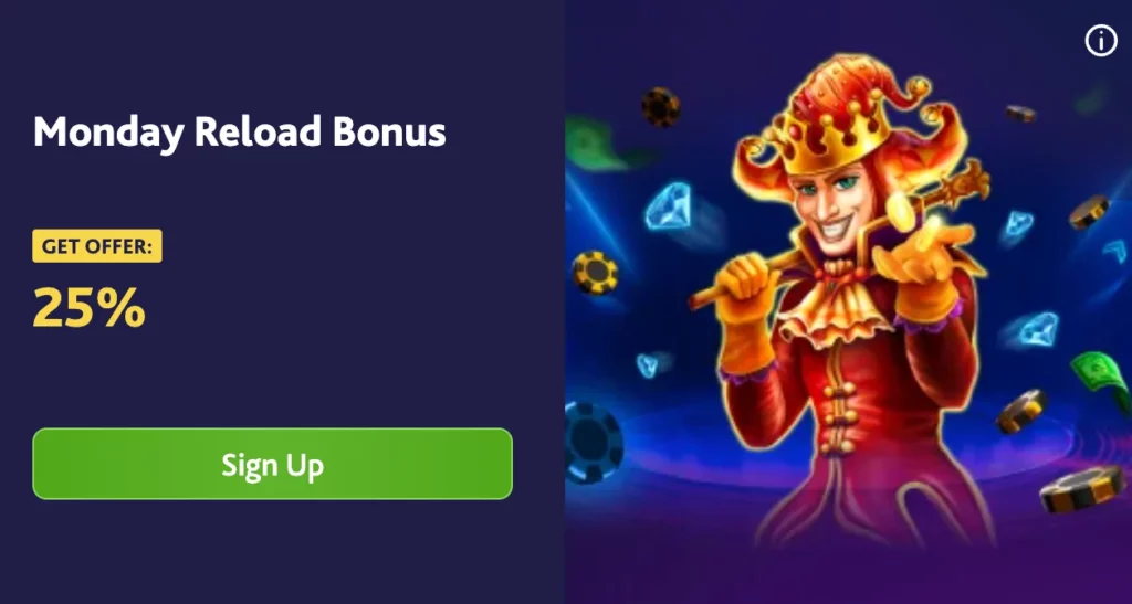 7Bit Casino Monday Reload Bonus 25% Up To €/$ 50.