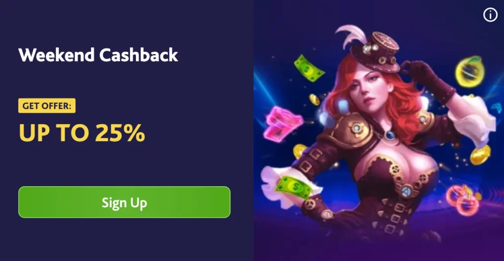 Casino 7Bit Weekend Cashback Bonus Up To 25%.