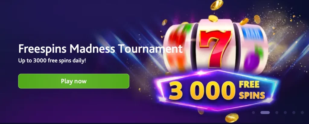 Casino tournament Free Spins Madness 3000 FS.