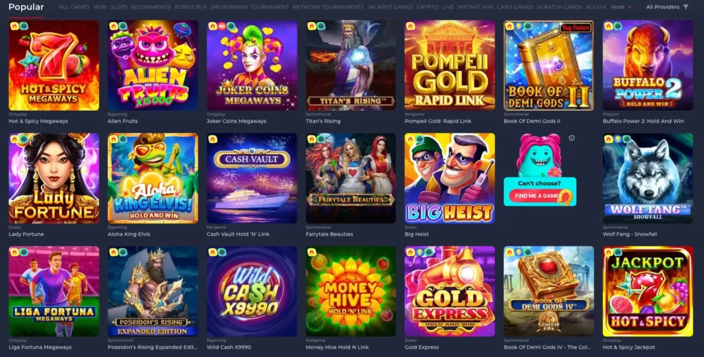 Popular Online Slots on Casino YOJU.