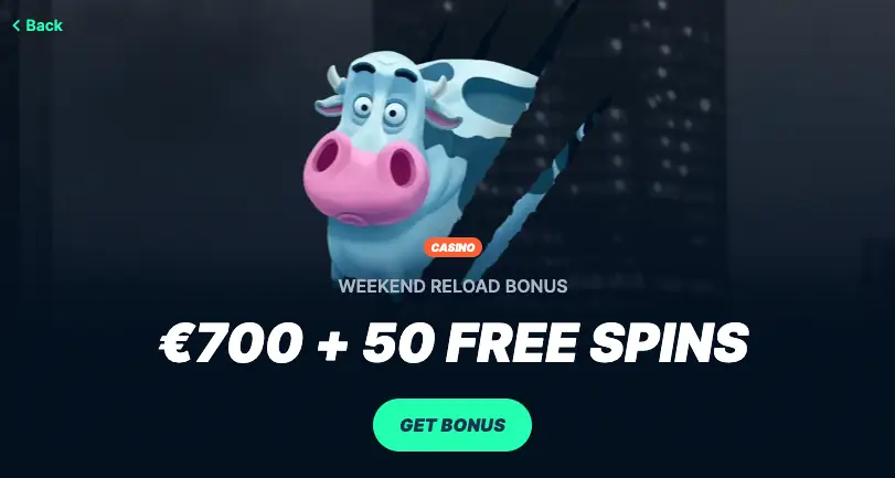 Weekend Reload Bonus: €700 + 50 Free Spins on Online Casino Playzilla.