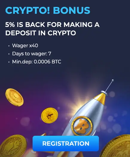 Crypto Deposit Bonus on Megaslot.io Online Casino.
