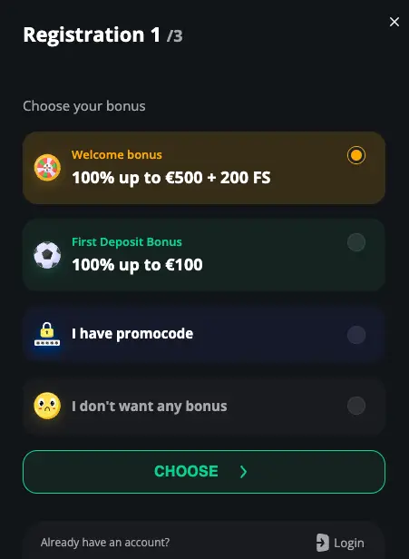 الخطوة الاولى للتسجيل في ExciteWin.