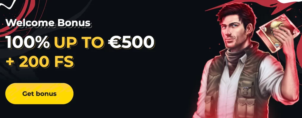 Welcome bonus up to โฌ500 and 200 free spins