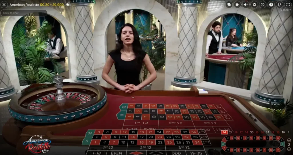 American Roulette online in LIVE Casino.