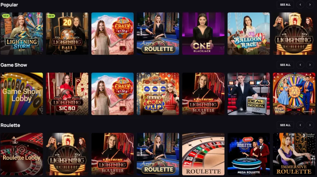 Best Live Casino Games at Betandplay Casino