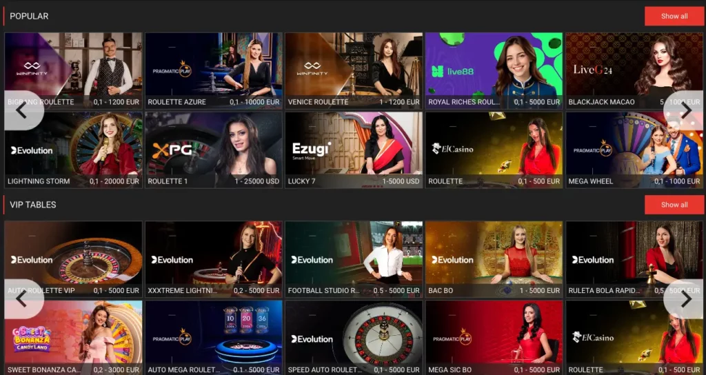 Best Live Casino Games on Megapari Casino
